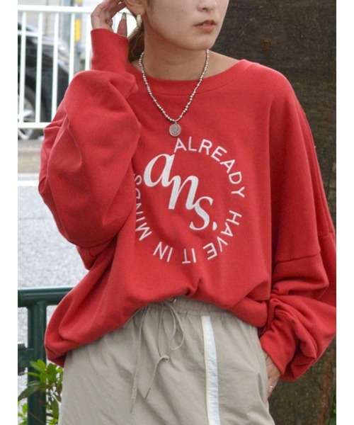 Ungrid（アングリッド）の「【WEB限定】刺繍ロゴルーズスウェット（スウェット・レディース・ネイビー/ブラック/レッド/ライトグレー・FREE）」の4枚目の写真