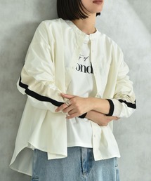 INTERPLANET | ノーカラーバックヨーク切替シャツ(シャツ/ブラウス)