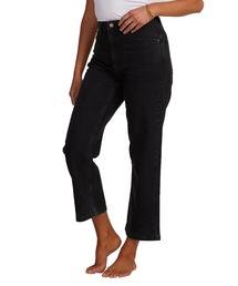 LAYLA JEAN BLK/ロキシーハイウエストストレッチデニムパンツ