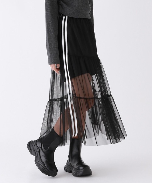repipi armario（レピピ アルマリオ）の「2WAYチュールスカート（スカート・キッズ・ブラック/アイボリー系/ブラック系・SMALL/MEDIUM/LARGE）」の3枚目の写真