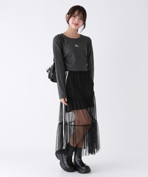 repipi armario（レピピ アルマリオ）の「2WAYチュールスカート（スカート・キッズ・ブラック/アイボリー系/ブラック系・SMALL/MEDIUM/LARGE）」の7枚目の写真