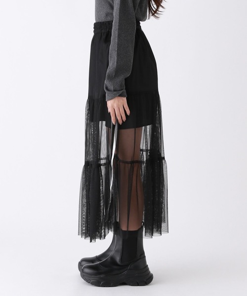 repipi armario（レピピ アルマリオ）の「2WAYチュールスカート（スカート・キッズ・ブラック/アイボリー系/ブラック系・SMALL/MEDIUM/LARGE）」の4枚目の写真
