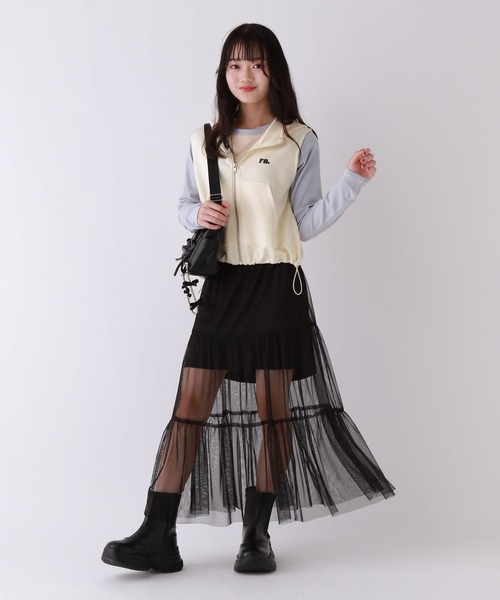 repipi armario（レピピ アルマリオ）の「2WAYチュールスカート（スカート・キッズ・ブラック/アイボリー系/ブラック系・SMALL/MEDIUM/LARGE）」の21枚目の写真