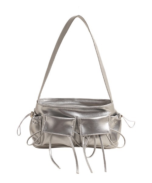 gossip!ロサンゼルス(ゴシップロサンゼルス)の「Y2K リボン 4ポケットワンショルダーBAG(ショルダーバッグ・レディース・ピンク/オフホワイト/シルバー/ブラック/ワイン・FREE)」の10枚目の写真