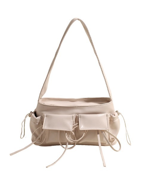 gossip!ロサンゼルス(ゴシップロサンゼルス)の「Y2K リボン 4ポケットワンショルダーBAG(ショルダーバッグ・レディース・ピンク/オフホワイト/シルバー/ブラック/ワイン・FREE)」の9枚目の写真