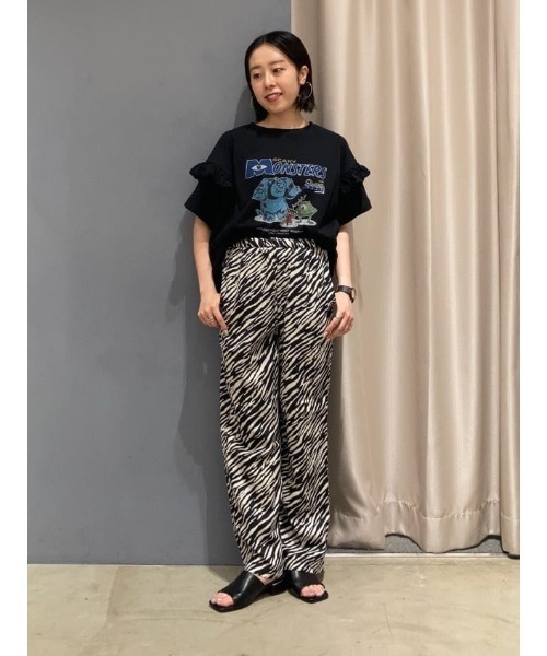 45R ヒッコリーフリルTシャツ　美品✨ 45R - 45R(45rpm 45アールピーエム) カディシルクヒッコリー