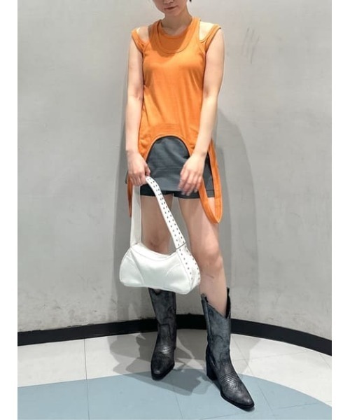 SLY(スライ)の「LAYERED S/PT レイヤード ショートパンツ(スラックス・レディース・杢グレー/ブラック・1/0/2)」の18枚目の写真