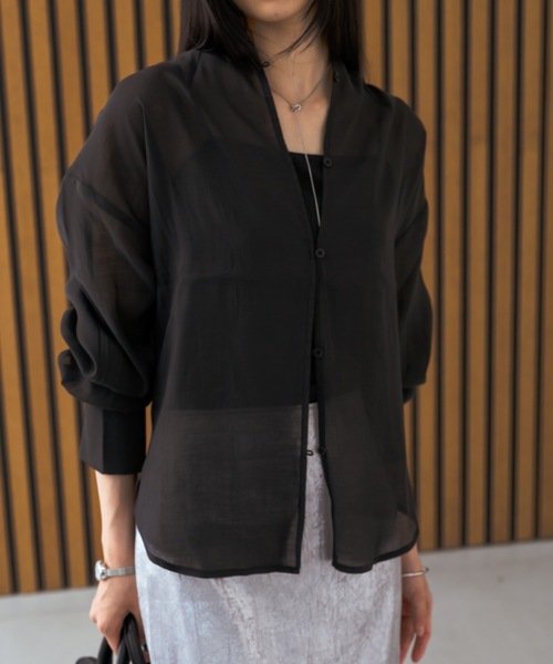 NEUNA（ヌナ）の「モックネックシアーシャツ（シャツ/ブラウス）」 - WEAR