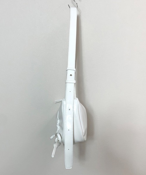 non-hedge（ノンヘッジ）の「リボンギャザーショルダーバッグ（ショルダーバッグ・レディース・ブラック/ホワイト・FREE）」の20枚目の写真