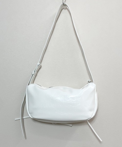 non-hedge（ノンヘッジ）の「リボンギャザーショルダーバッグ（ショルダーバッグ・レディース・ブラック/ホワイト・FREE）」の19枚目の写真