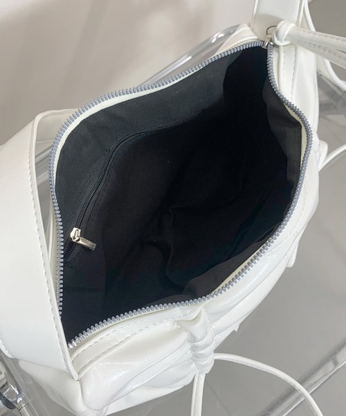 non-hedge（ノンヘッジ）の「リボンギャザーショルダーバッグ（ショルダーバッグ・レディース・ブラック/ホワイト・FREE）」の15枚目の写真