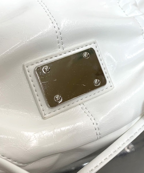 non-hedge（ノンヘッジ）の「リボンギャザーショルダーバッグ（ショルダーバッグ・レディース・ブラック/ホワイト・FREE）」の10枚目の写真