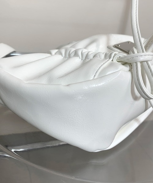 non-hedge（ノンヘッジ）の「リボンギャザーショルダーバッグ（ショルダーバッグ・レディース・ブラック/ホワイト・FREE）」の9枚目の写真