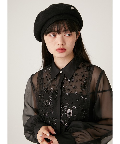 LILY BROWN（リリーブラウン）の「ベレー帽（ハンチング/ベレー帽・レディース・グレー/レッド/ブラック・FREE）」の11枚目の写真