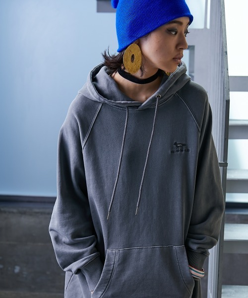 【販売終了】 ピグメント染チュニックパーカー ＜大きいサイズ有＞GEVS.