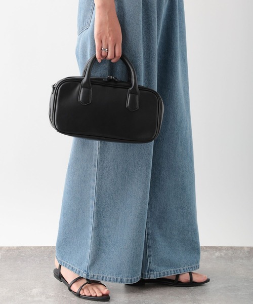 LEPSIM（レプシィム）の「横長ボストンバッグ　132006（ボストンバッグ・レディース・シルバー/ブラック・ONE SIZE）」の5枚目の写真