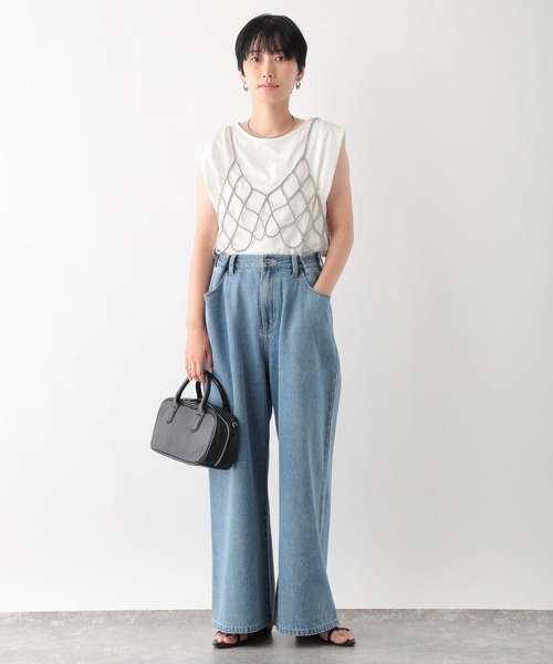 LEPSIM（レプシィム）の「横長ボストンバッグ　132006（ボストンバッグ・レディース・シルバー/ブラック・ONE SIZE）」の7枚目の写真