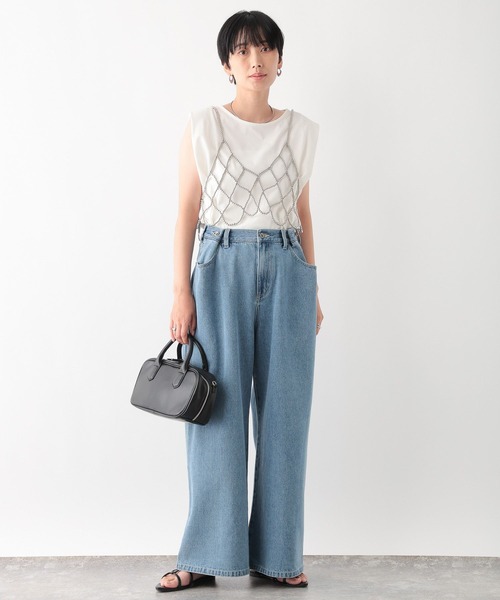 LEPSIM（レプシィム）の「横長ボストンバッグ　132006（ボストンバッグ・レディース・シルバー/ブラック・ONE SIZE）」の8枚目の写真