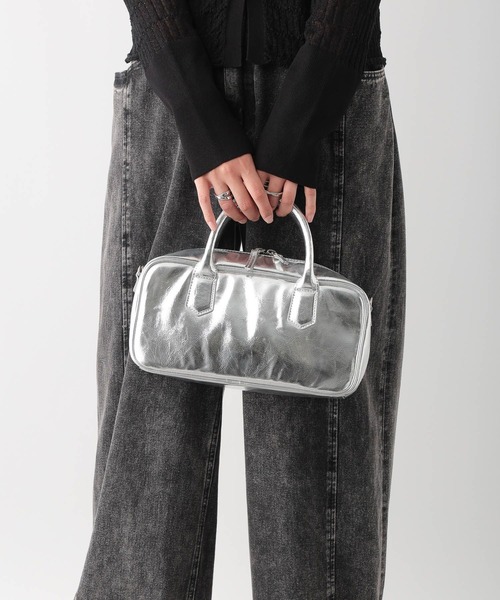 LEPSIM（レプシィム）の「横長ボストンバッグ　132006（ボストンバッグ・レディース・シルバー/ブラック・ONE SIZE）」の12枚目の写真