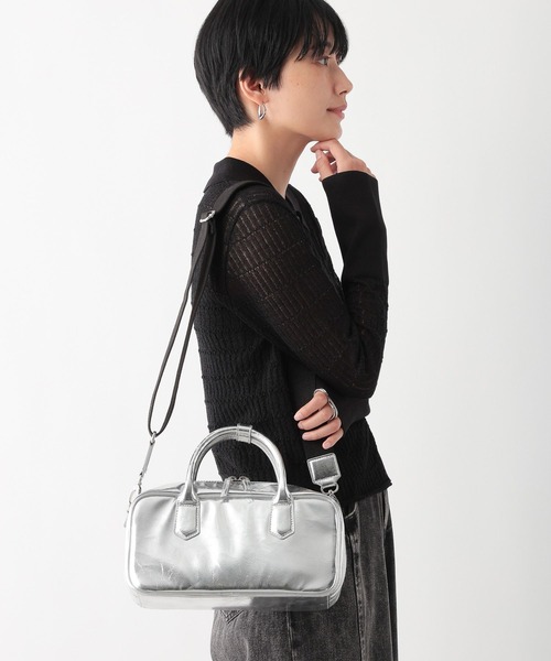 LEPSIM（レプシィム）の「横長ボストンバッグ　132006（ボストンバッグ・レディース・シルバー/ブラック・ONE SIZE）」の14枚目の写真