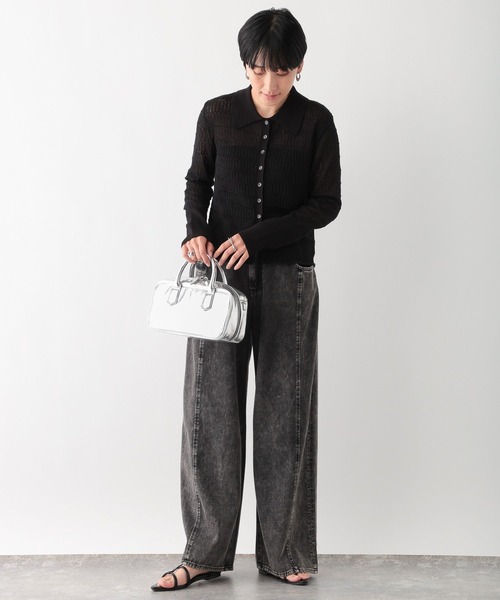 LEPSIM（レプシィム）の「横長ボストンバッグ　132006（ボストンバッグ・レディース・シルバー/ブラック・ONE SIZE）」の16枚目の写真