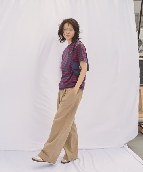 common gull products.（コモンガルプロダクツ）の「3本の子ボーダーTEE（Tシャツ/カットソー・レディース・ブラウン系/ネイビー系・MEDIUM/LARGE）」の9枚目の写真