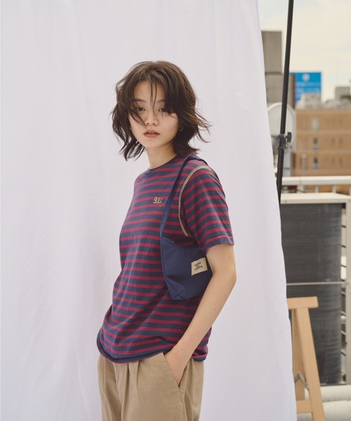 common gull products.（コモンガルプロダクツ）の「3本の子ボーダーTEE（Tシャツ/カットソー・レディース・ブラウン系/ネイビー系・MEDIUM/LARGE）」の11枚目の写真
