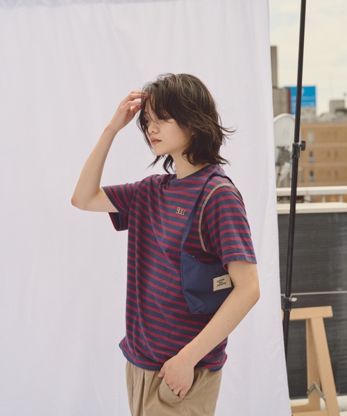 common gull products.（コモンガルプロダクツ）の「3本の子ボーダーTEE（Tシャツ/カットソー・レディース・ブラウン系/ネイビー系・MEDIUM/LARGE）」の12枚目の写真