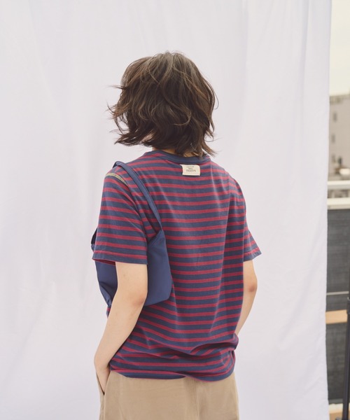 common gull products.（コモンガルプロダクツ）の「3本の子ボーダーTEE（Tシャツ/カットソー・レディース・ブラウン系/ネイビー系・MEDIUM/LARGE）」の15枚目の写真