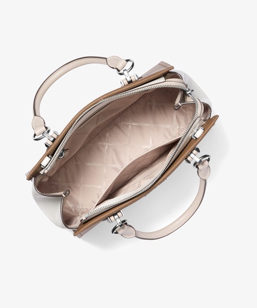 MICHAEL KORS（マイケルコース）の「MARILYN カラーブロック サッチェル ミディアム（ハンドバッグ・レディース・ベージュ系その他・FREE）」の3枚目の写真