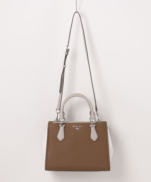 MICHAEL KORS（マイケルコース）の「MARILYN カラーブロック サッチェル ミディアム（ハンドバッグ・レディース・ベージュ系その他・FREE）」の6枚目の写真