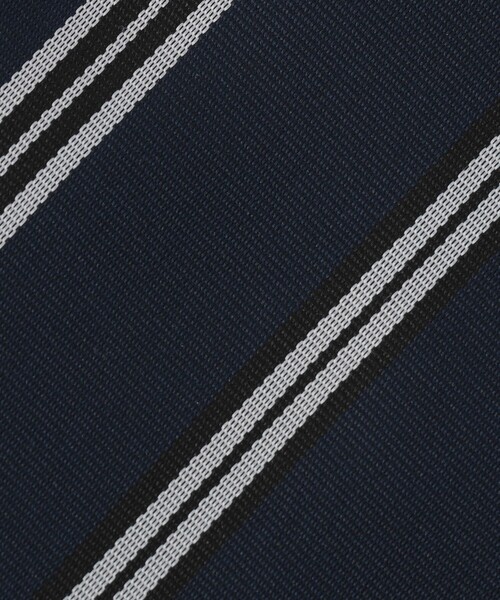 green label relaxing（グリーンレーベルリラクシング）の「GLR ポリエステル ウォッシャブル  ストライプ1 ネクタイ（ネクタイ・メンズ・ダークブラウン/ネイビー・FREE）」の6枚目の写真