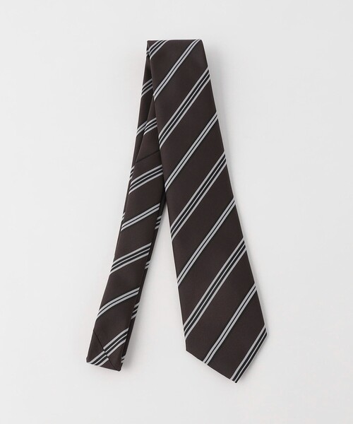 green label relaxing（グリーンレーベルリラクシング）の「GLR ポリエステル ウォッシャブル  ストライプ1 ネクタイ（ネクタイ・メンズ・ダークブラウン/ネイビー・FREE）」の8枚目の写真