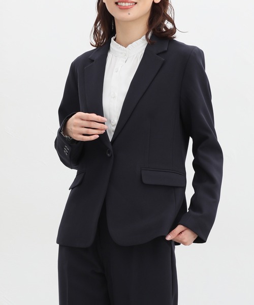 ストレッチ/ウォッシャブル/イージーケア】テーラードジャケット