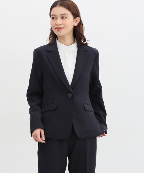 Honeys(ハニーズ)の「【ストレッチ/ウォッシャブル/イージーケア】テーラードジャケット(テーラードジャケット・レディース・ネイビー/ベージュ/ブラック/杢グレー・S/M/L/LL/3L)」の10枚目の写真