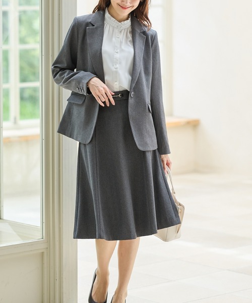 Honeys(ハニーズ)の「【ストレッチ/ウォッシャブル/イージーケア】テーラードジャケット(テーラードジャケット・レディース・ネイビー/ベージュ/ブラック/杢グレー・S/M/L/LL/3L)」の13枚目の写真