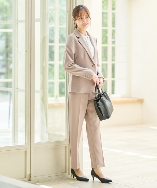 Honeys(ハニーズ)の「【ストレッチ/ウォッシャブル/イージーケア】テーラードジャケット(テーラードジャケット・レディース・ネイビー/ベージュ/ブラック/杢グレー・S/M/L/LL/3L)」の17枚目の写真