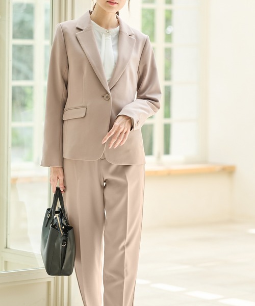 ストレッチ/ウォッシャブル/イージーケア】テーラードジャケット