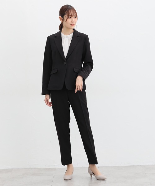 Honeys(ハニーズ)の「【ストレッチ/ウォッシャブル/イージーケア】テーラードジャケット(テーラードジャケット・レディース・ネイビー/ベージュ/ブラック/杢グレー・S/M/L/LL/3L)」の7枚目の写真