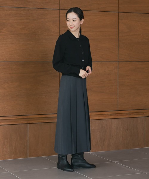 URBAN RESEARCH（アーバンリサーチ）の「シャツカラーショートカーディガン（カーディガン/ボレロ・レディース・ボルドー/アイボリー/ブラック・FREE）」の7枚目の写真