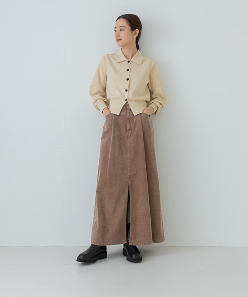 URBAN RESEARCH（アーバンリサーチ）の「シャツカラーショートカーディガン（カーディガン/ボレロ・レディース・ボルドー/アイボリー/ブラック・FREE）」の22枚目の写真