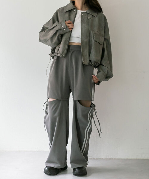 メーカー直売 - 人気ランキング セール】ショート丈エコレザーブルゾン（ブルゾン）｜OLIVE des ジャケット・アウター