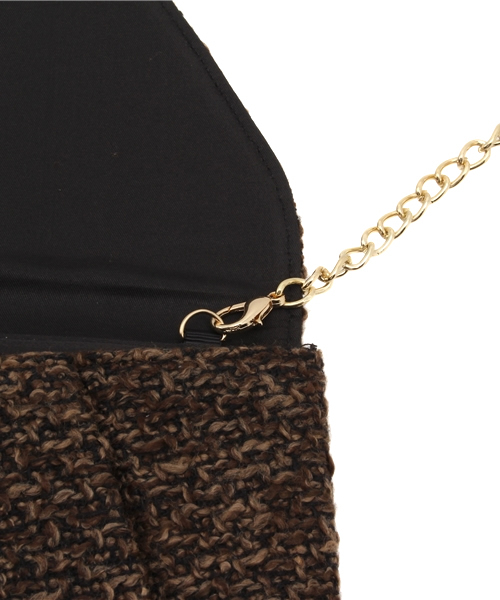 ROSE BUD（ローズバッド）の「(LL ACCESSORIES)ニットクラッチバッグ（クラッチバッグ・レディース・ブラウン/ホワイト・ONE SIZE）」の5枚目の写真