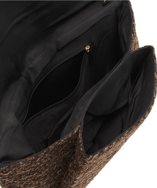 ROSE BUD（ローズバッド）の「(LL ACCESSORIES)ニットクラッチバッグ（クラッチバッグ・レディース・ブラウン/ホワイト・ONE SIZE）」の6枚目の写真