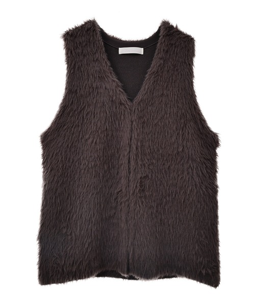 31 Sons de mode（トランテアン　ソン　ドゥ　モード）の「ニットファージレ（ベスト・レディース・オフホワイト/チャコールグレー・フリー）」の13枚目の写真