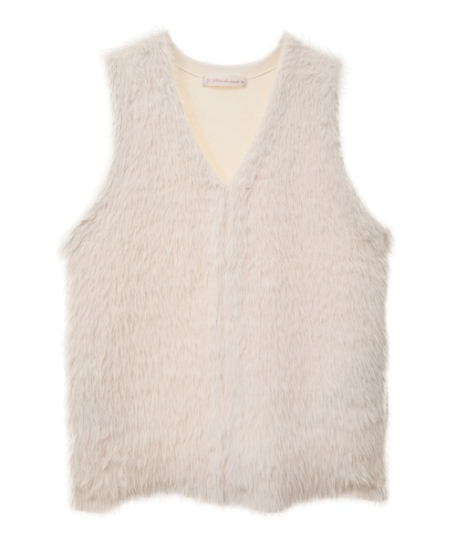 31 Sons de mode（トランテアン　ソン　ドゥ　モード）の「ニットファージレ（ベスト・レディース・オフホワイト/チャコールグレー・フリー）」の20枚目の写真