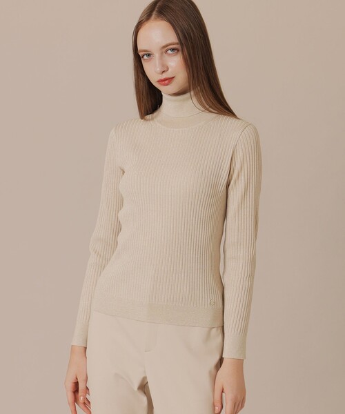 【セール】ウールラメリブニットタートル（ニット/セーター）｜MACKINTOSH LONDON（マッキントッシュ ロンドン）