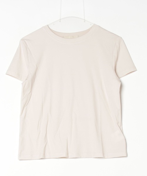 LA POMME petit（ラポミ・プチ）の「Basic Silk T Shirt（Tシャツ/カットソー・レディース・ピンク/アイボリー/ライトブラウン・FREE）」の2枚目の写真