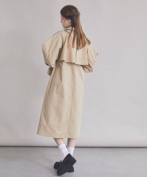 REDYAZEL（レディアゼル）の「チェックライニングトレンチコート（トレンチコート・レディース・ベージュ/ネイビー/ライトグレー・FREE）」の13枚目の写真