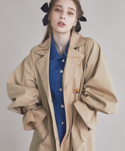 REDYAZEL（レディアゼル）の「チェックライニングトレンチコート（トレンチコート・レディース・ベージュ/ネイビー/ライトグレー・FREE）」の20枚目の写真